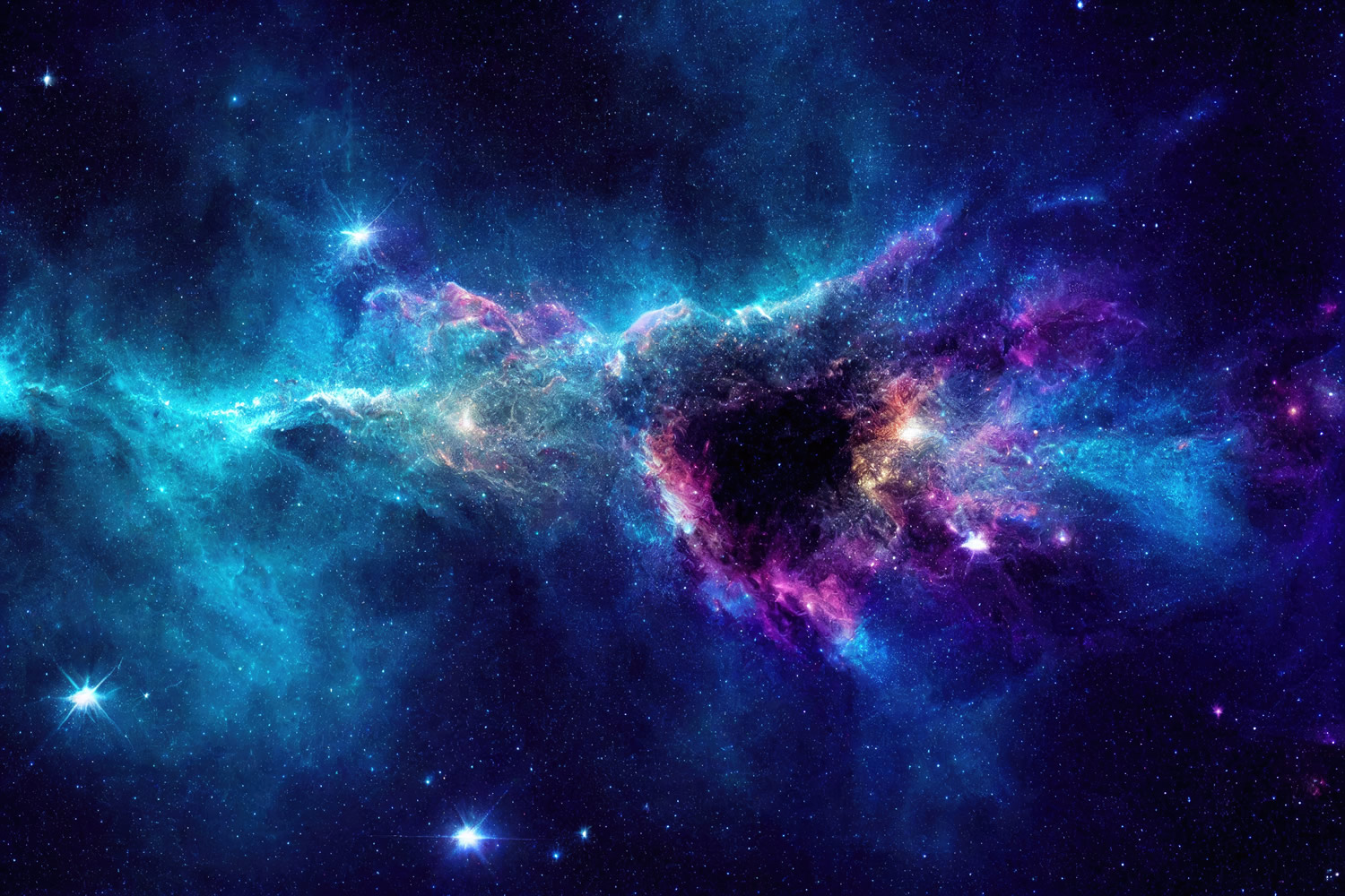 Space background realistic starry night cosmos