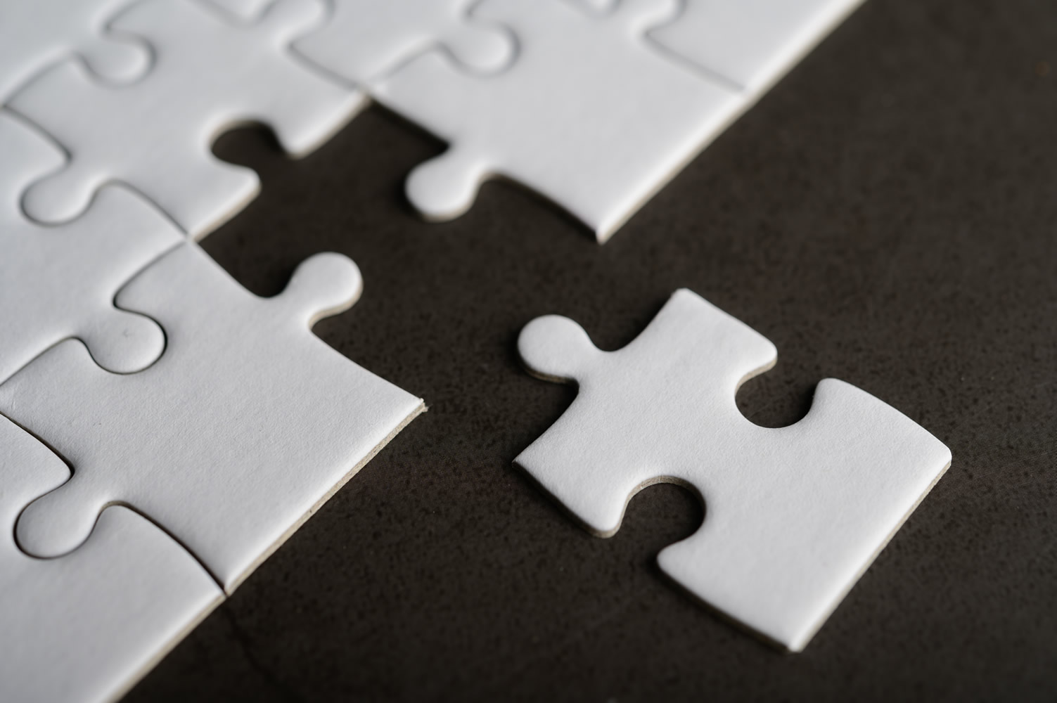 Jigsaw puzzle with missing piece